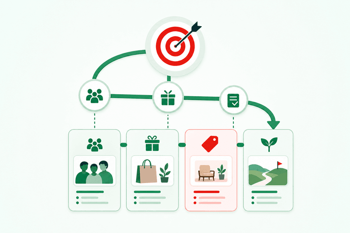 Illustration: Das digitale Marketing-Team entwickelt eine klare Strategie