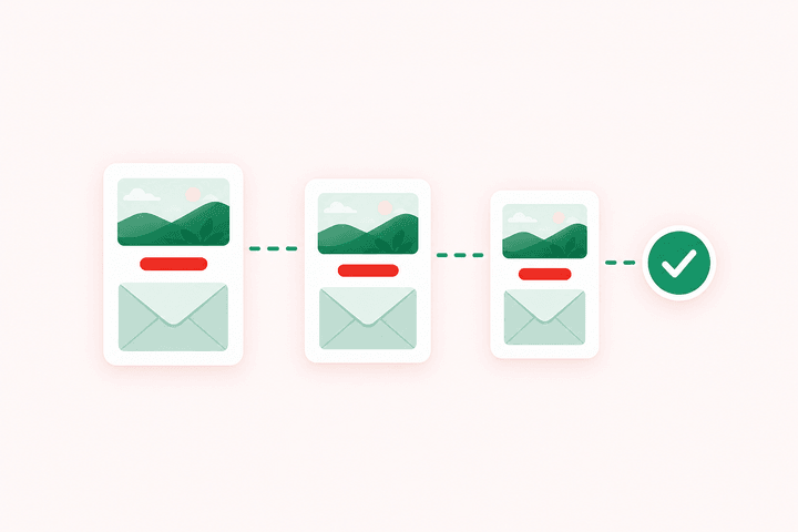 Illustration: Das digitale Marketing-Team erstellt Newsletter und Sequenzen