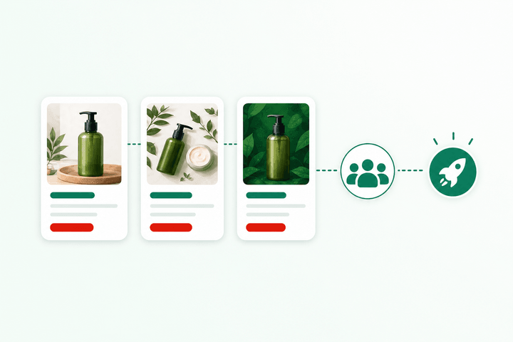Illustration: Das digitale Marketing-Team entwickelt Online-Ad-Konzepte